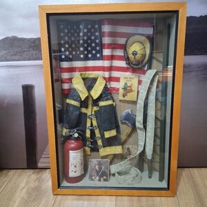Firefighter Memorabilia Shadow Box